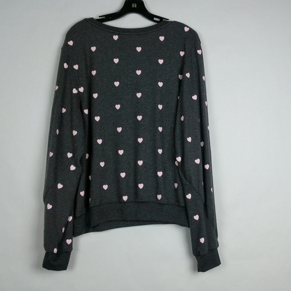 Wildfox Pink Hearts Soft Sweater Pullover - Picture 5 of 6